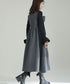 Bow Strap Wool Dress
